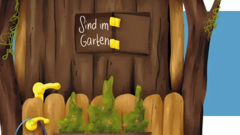 Handgezeichnete Wichteltür zum Beitrag: Was macht ein Wichtel eigentlich im Sommer?